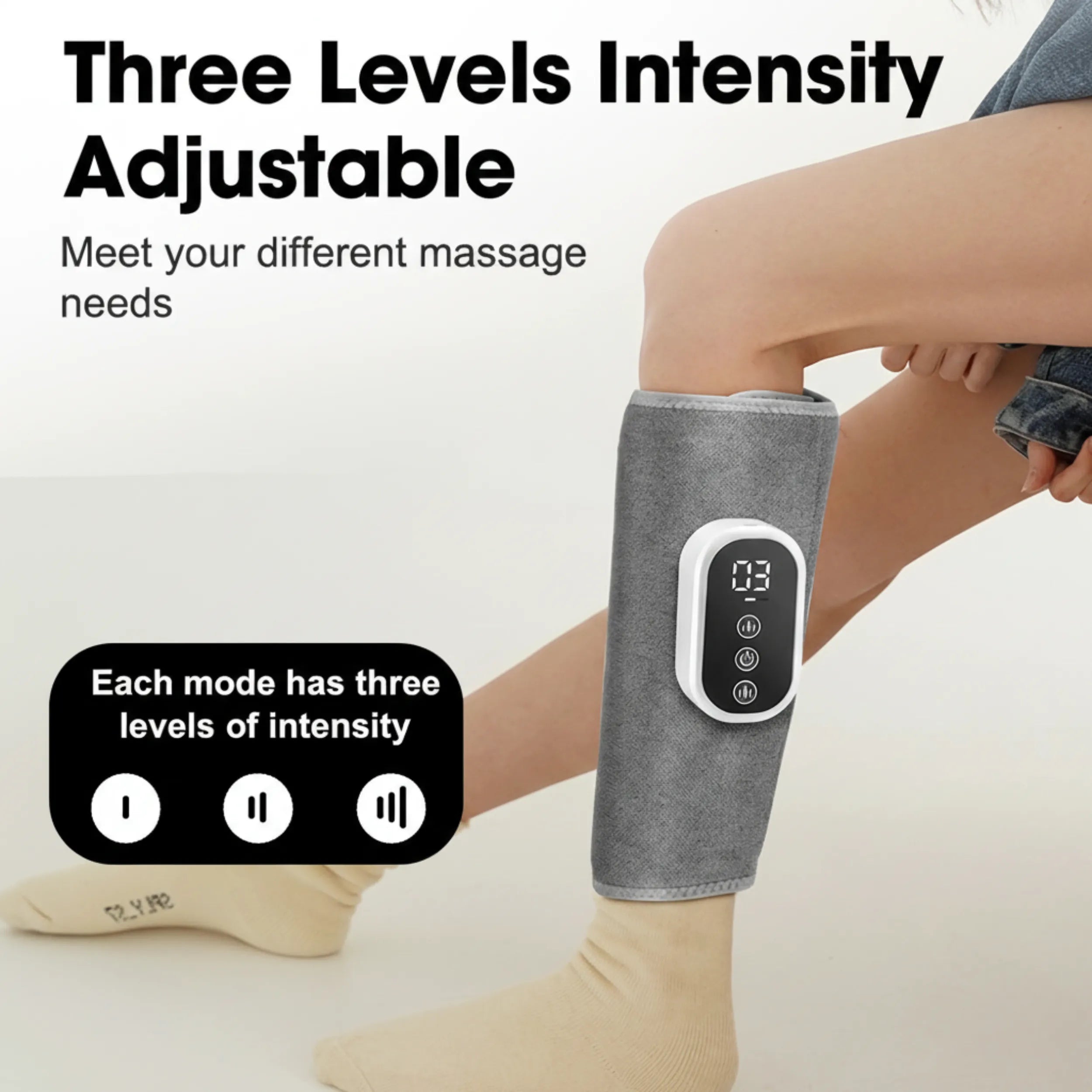 Cordless Air Compression Calf Massager with Heat