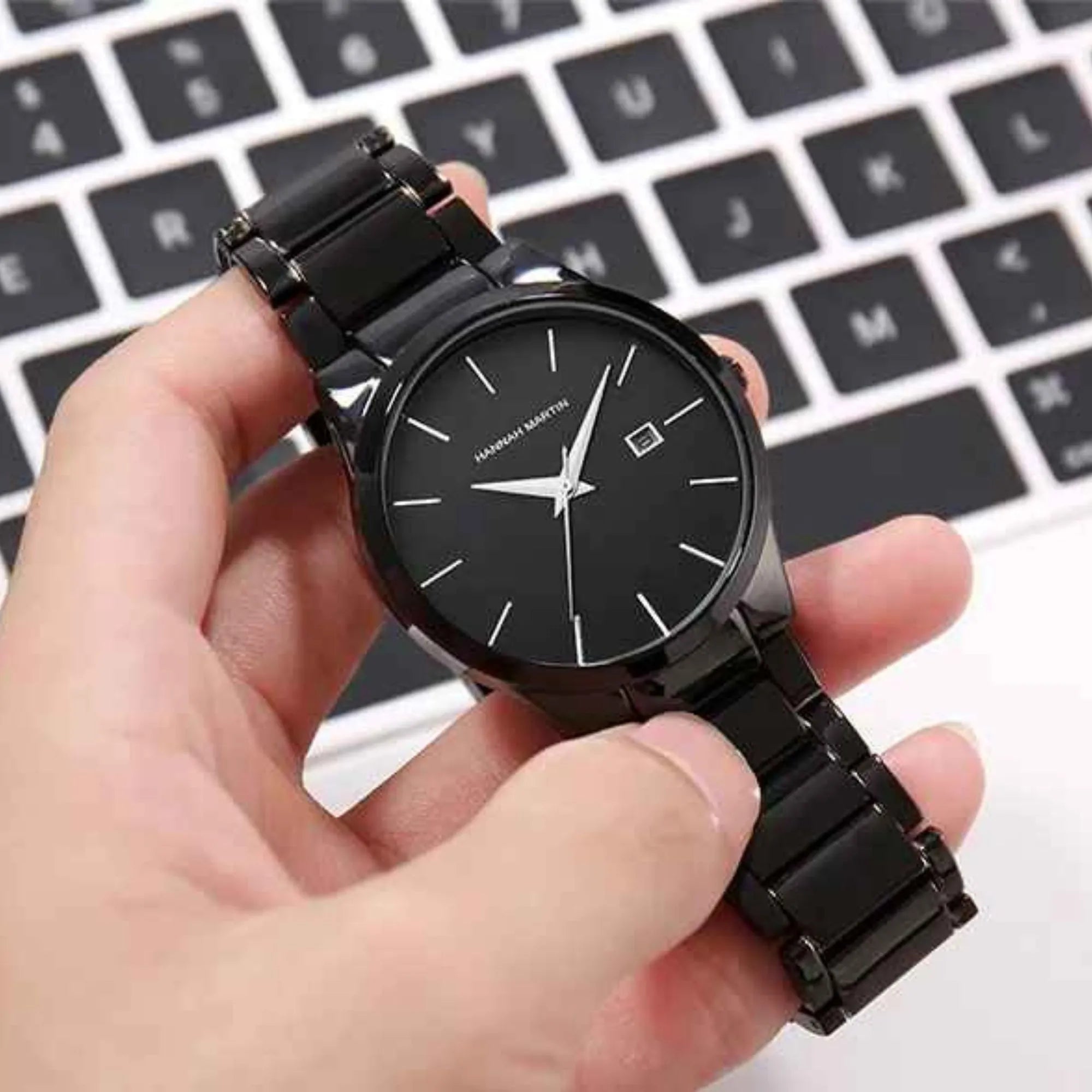 Men's Minimalist Stainless Steel Watch – Sleek, Waterproof, Quartz Movement