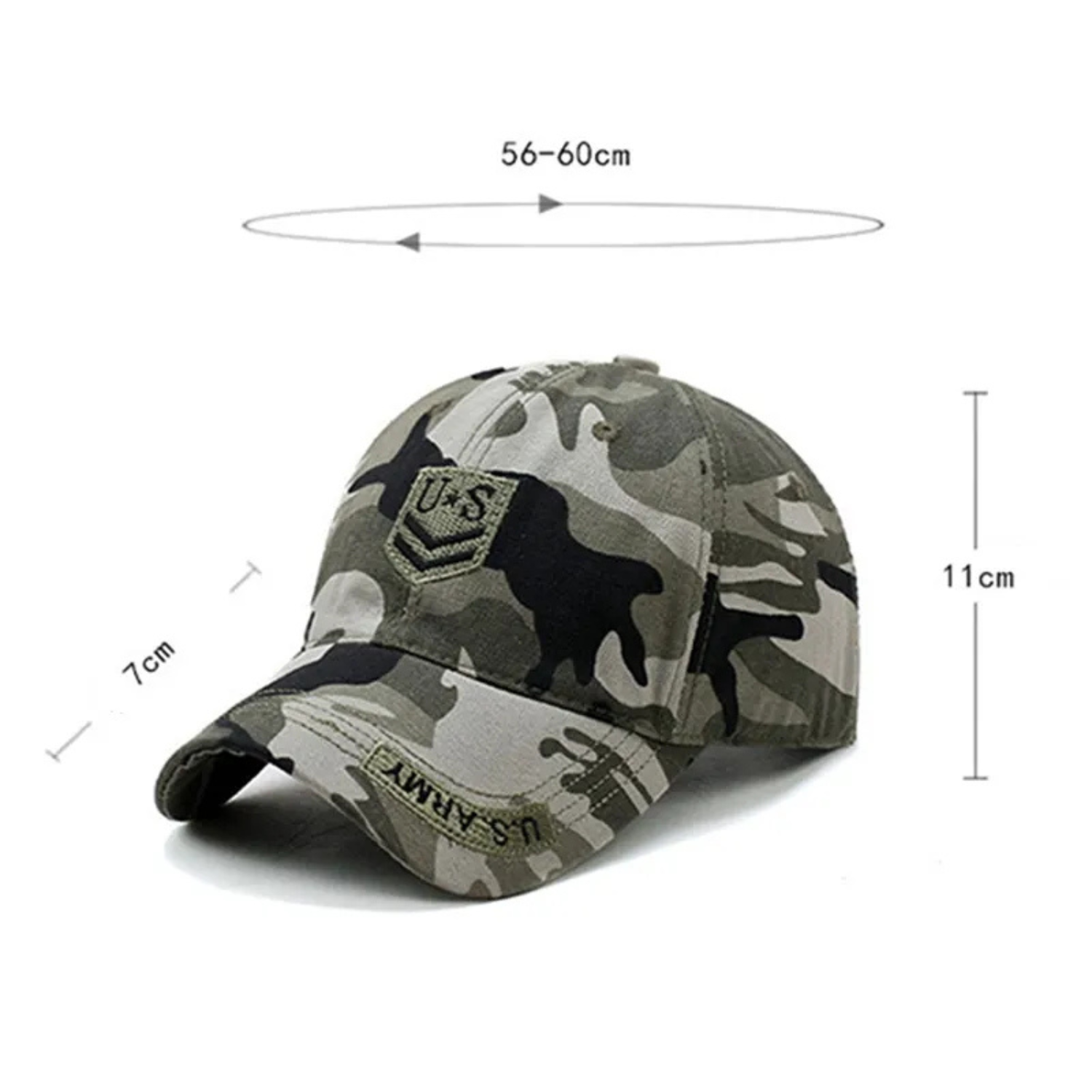 Men's & Women's Tactical Baseball Cap - Military Camo Sun Hat with Letter Embroidery