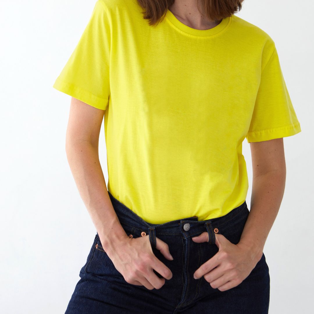 Basic Yellow Premium T-Shirt - 100% Cotton | Basic Clothes Co
