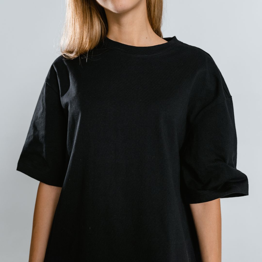 Men's Oversized Black T-Shirt 100% Premium Cotton | Basic Clothes Co