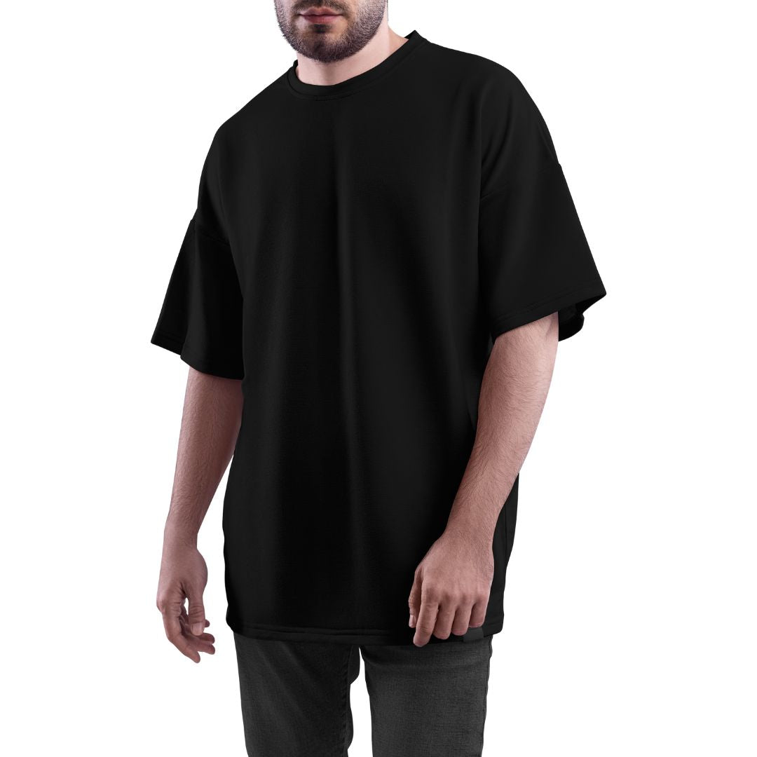 Men's Oversized Black T-Shirt 100% Premium Cotton | Basic Clothes Co
