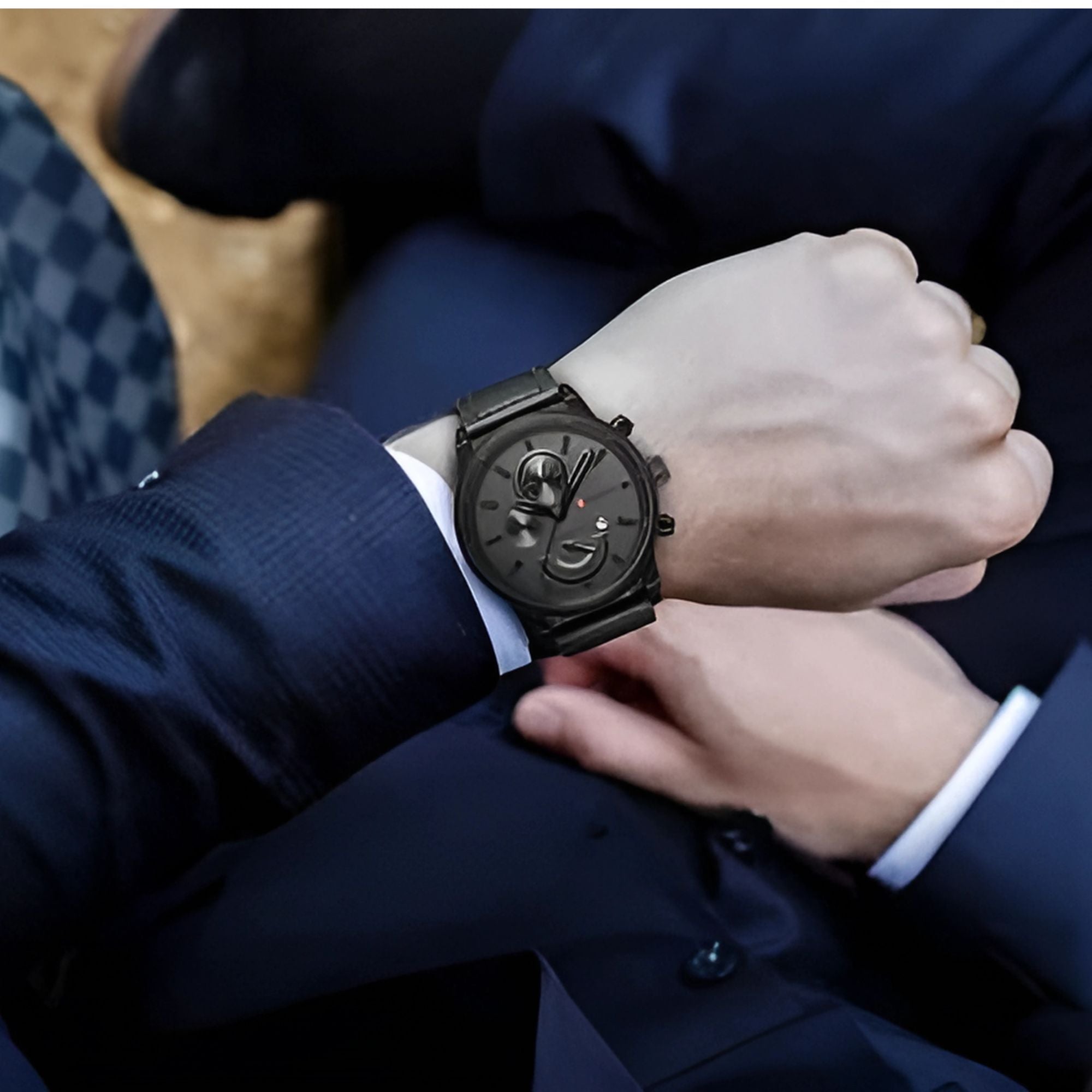 Curren Executive Classic – Men’s Luxury Quartz Watch with Leather Strap, 45mm Stainless Steel Case