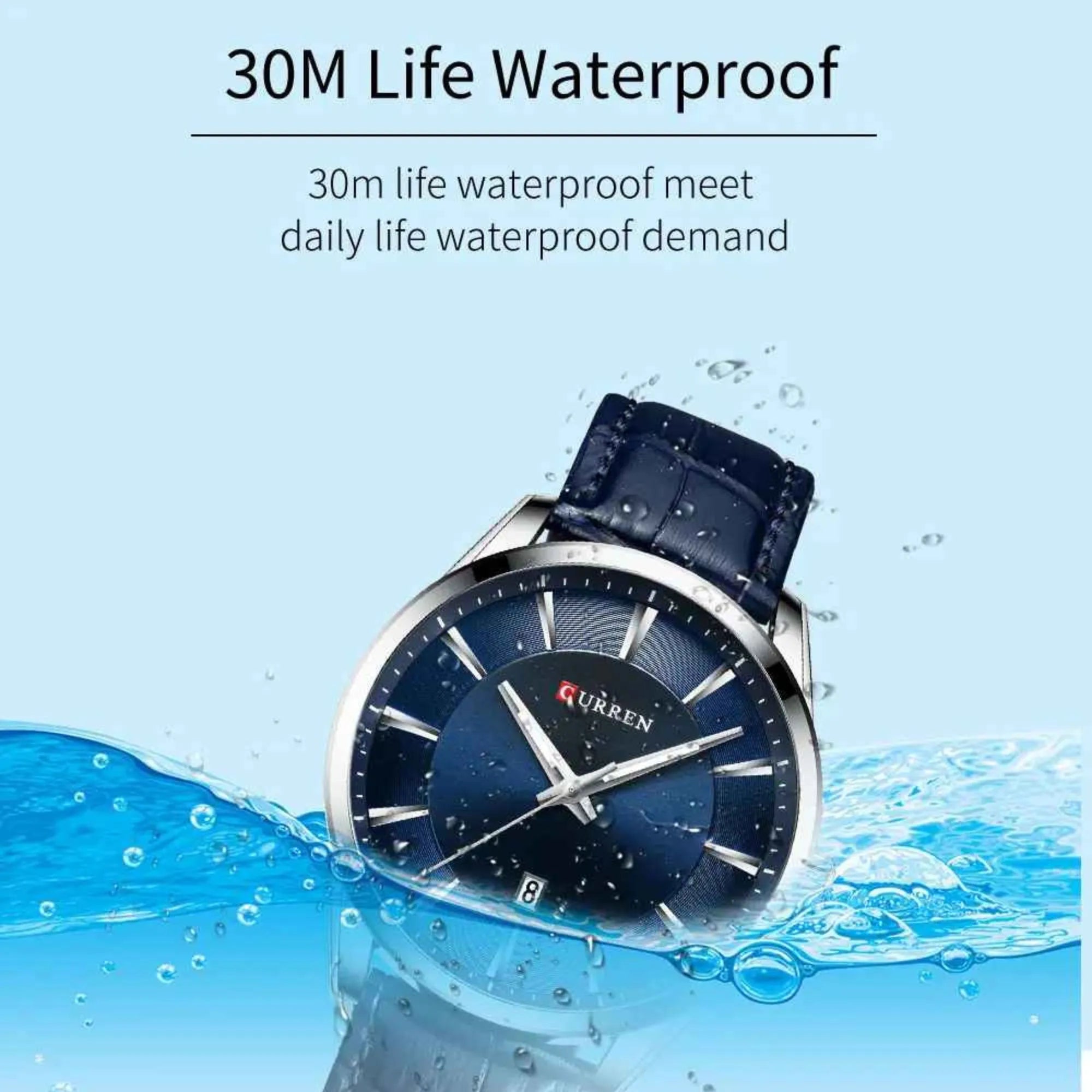 Curren Executive Chrono – Premium Leather Strap Men’s Watch | 45mm Luxury Business Timepiece