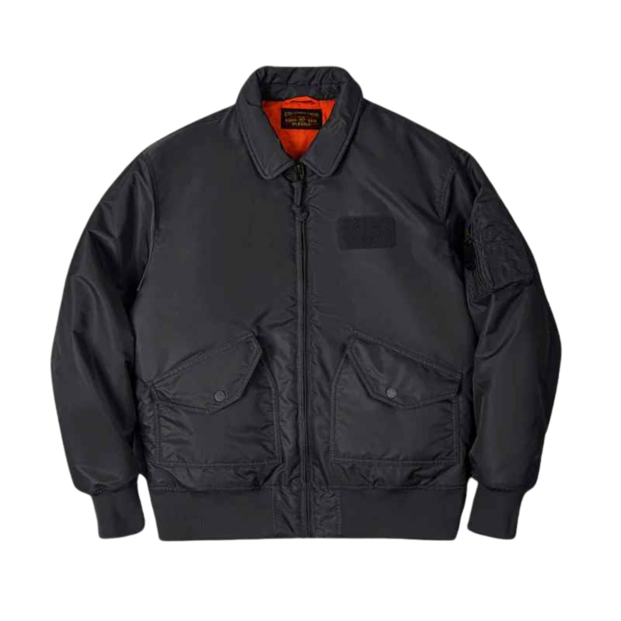 Maden CWU-45P Men’s Bomber Jacket – Windproof, Waterproof, Thickened Military Coat with Orange Lining