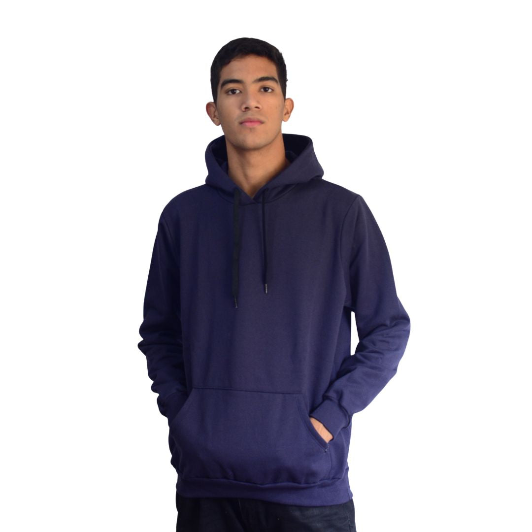 Men's and women's hoodie with kangaroo pocket and flannel lining