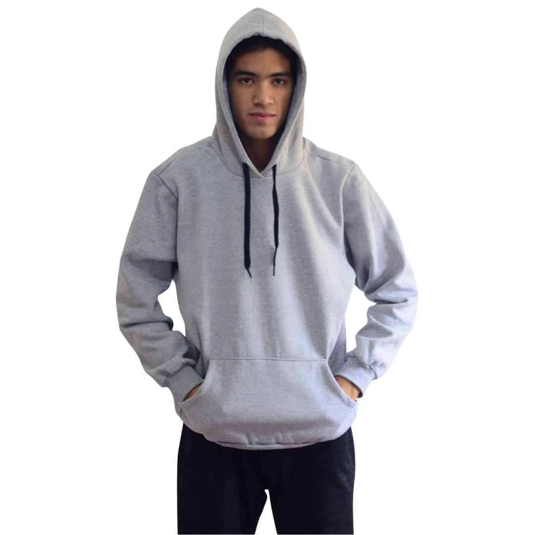 Men's and women's hoodie with kangaroo pocket and flannel lining