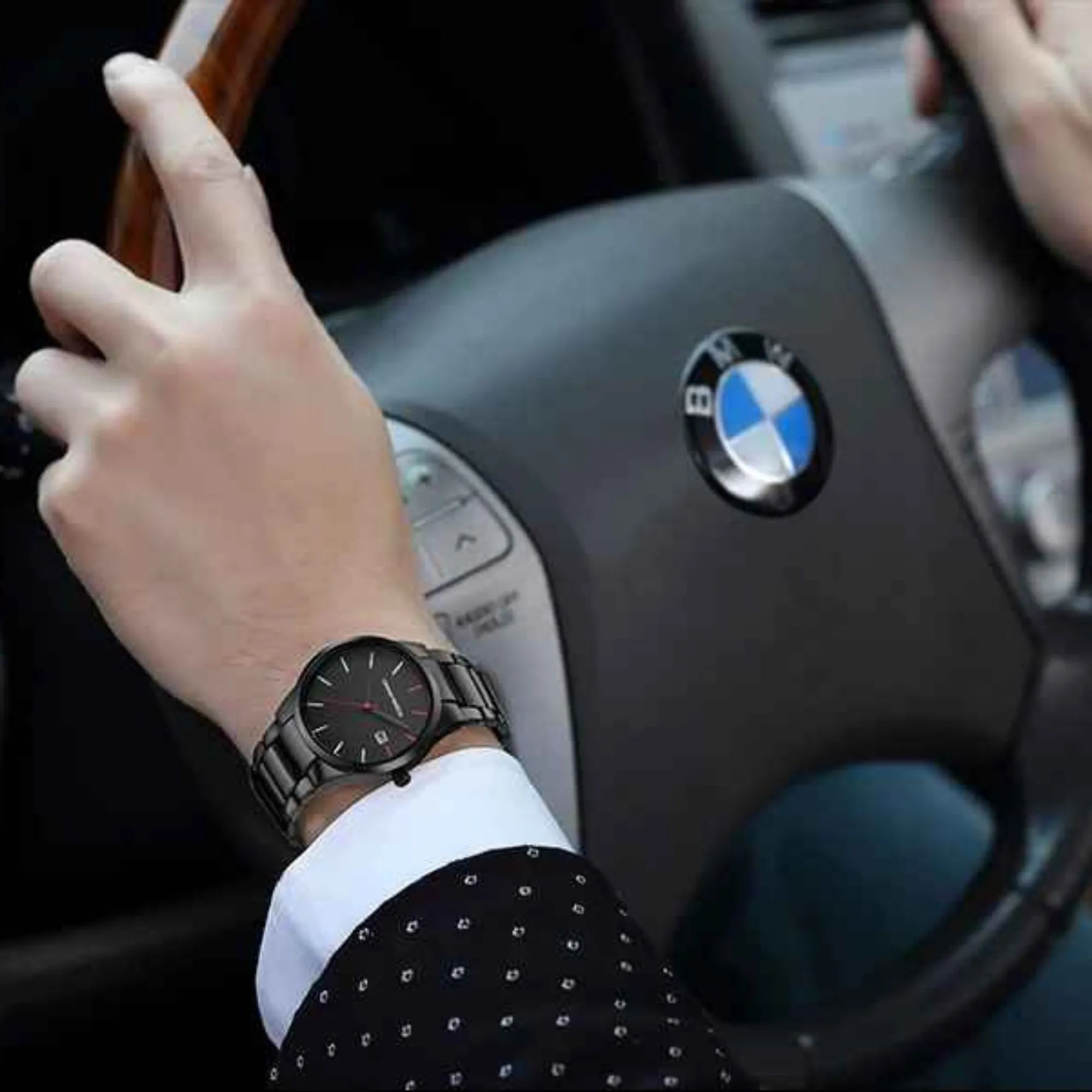 Men's Minimalist Stainless Steel Watch – Sleek, Waterproof, Quartz Movement