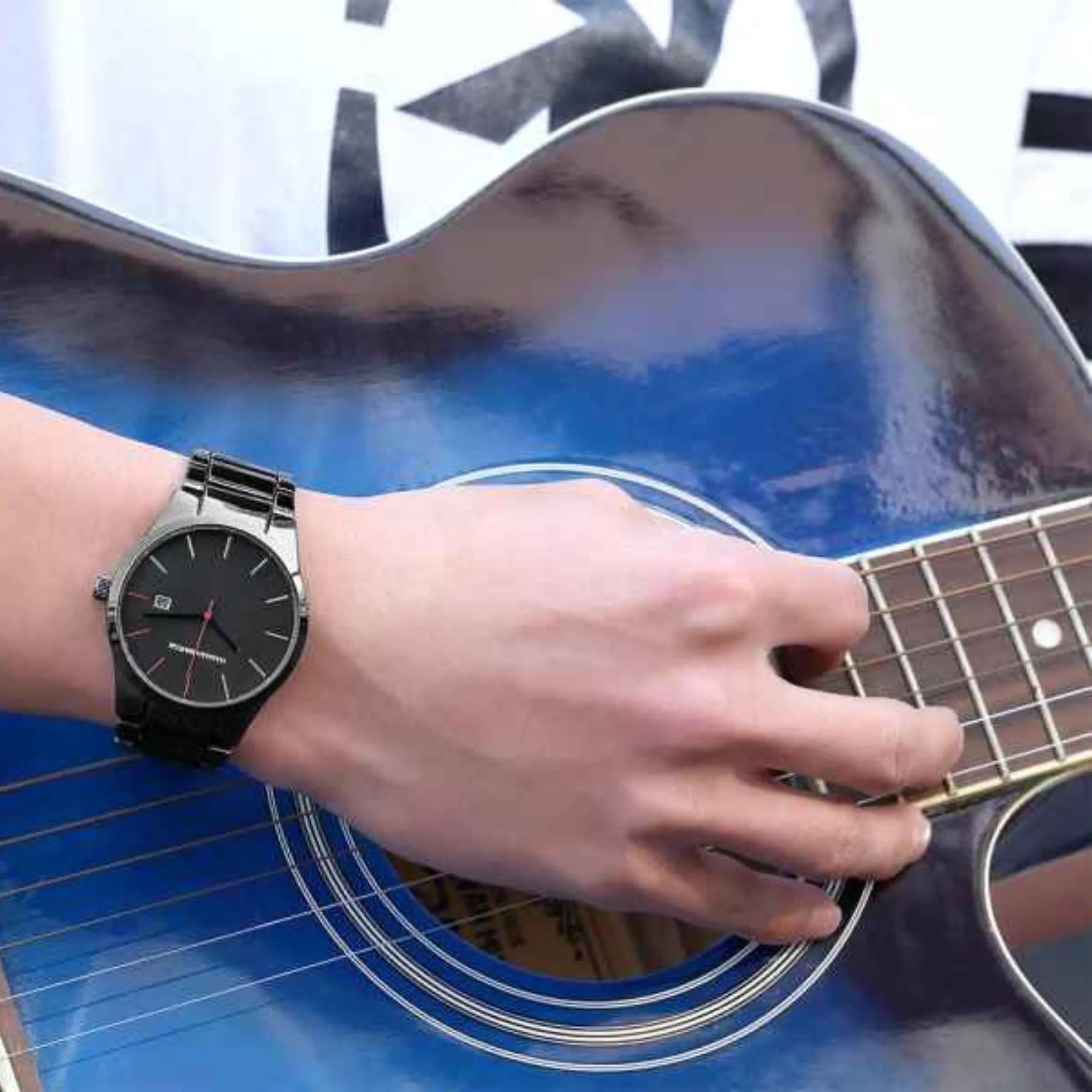 Men's Minimalist Stainless Steel Watch – Sleek, Waterproof, Quartz Movement