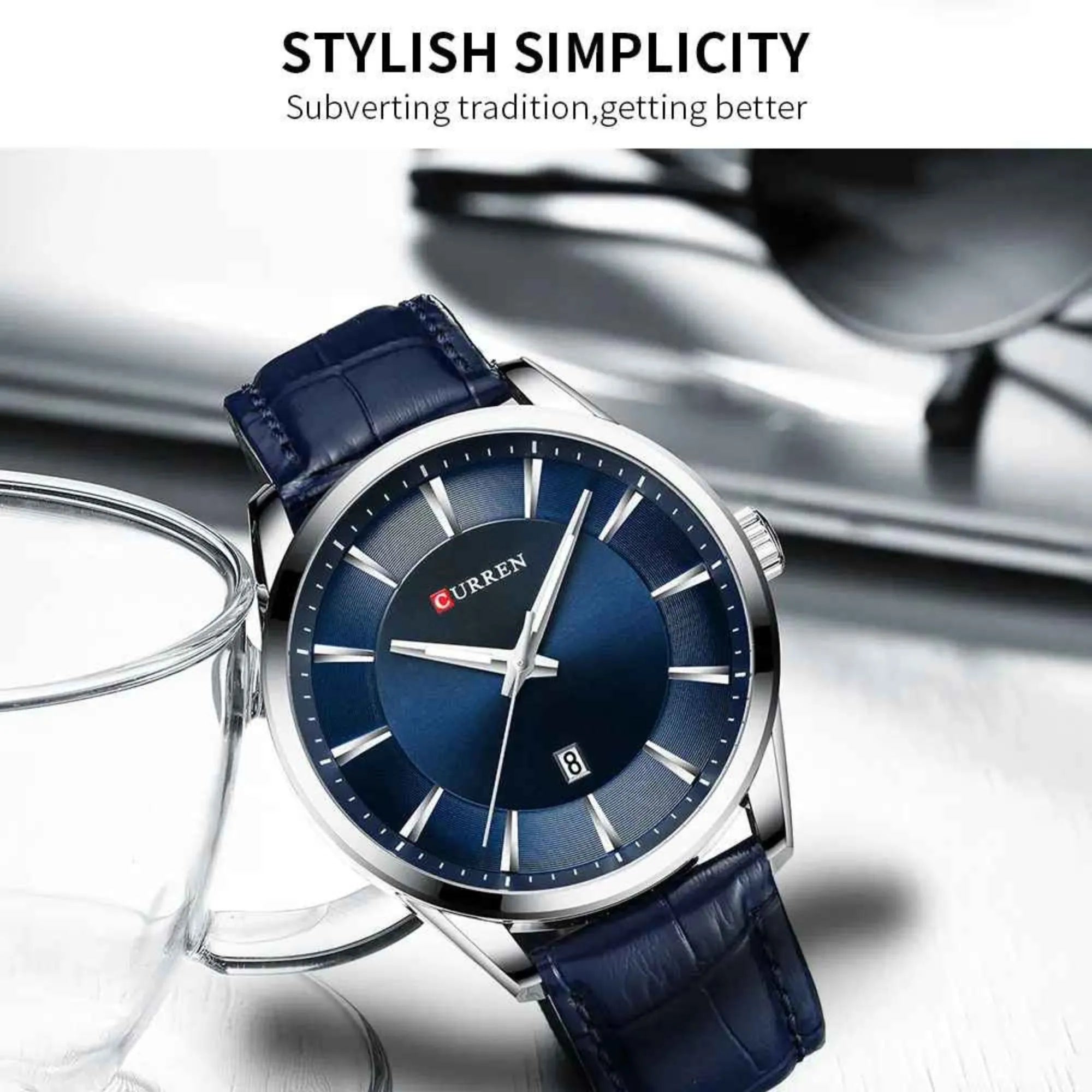 Curren Executive Chrono – Premium Leather Strap Men’s Watch | 45mm Luxury Business Timepiece