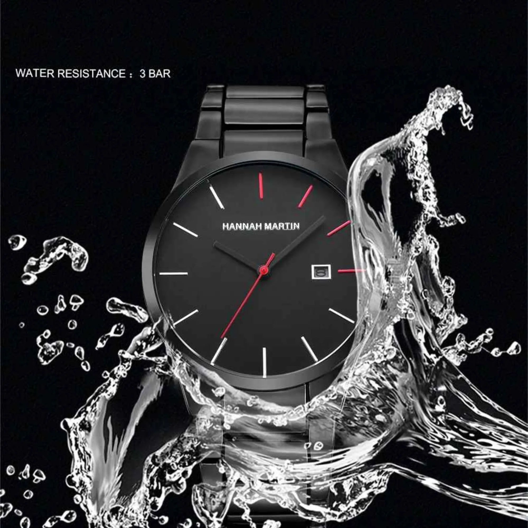 Men's Minimalist Stainless Steel Watch – Sleek, Waterproof, Quartz Movement