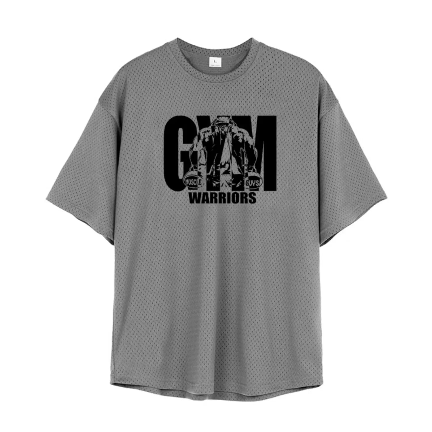 Men's Oversized Gym T-Shirt - Breathable Quick-Dry Workout Shirt for Weightlifting