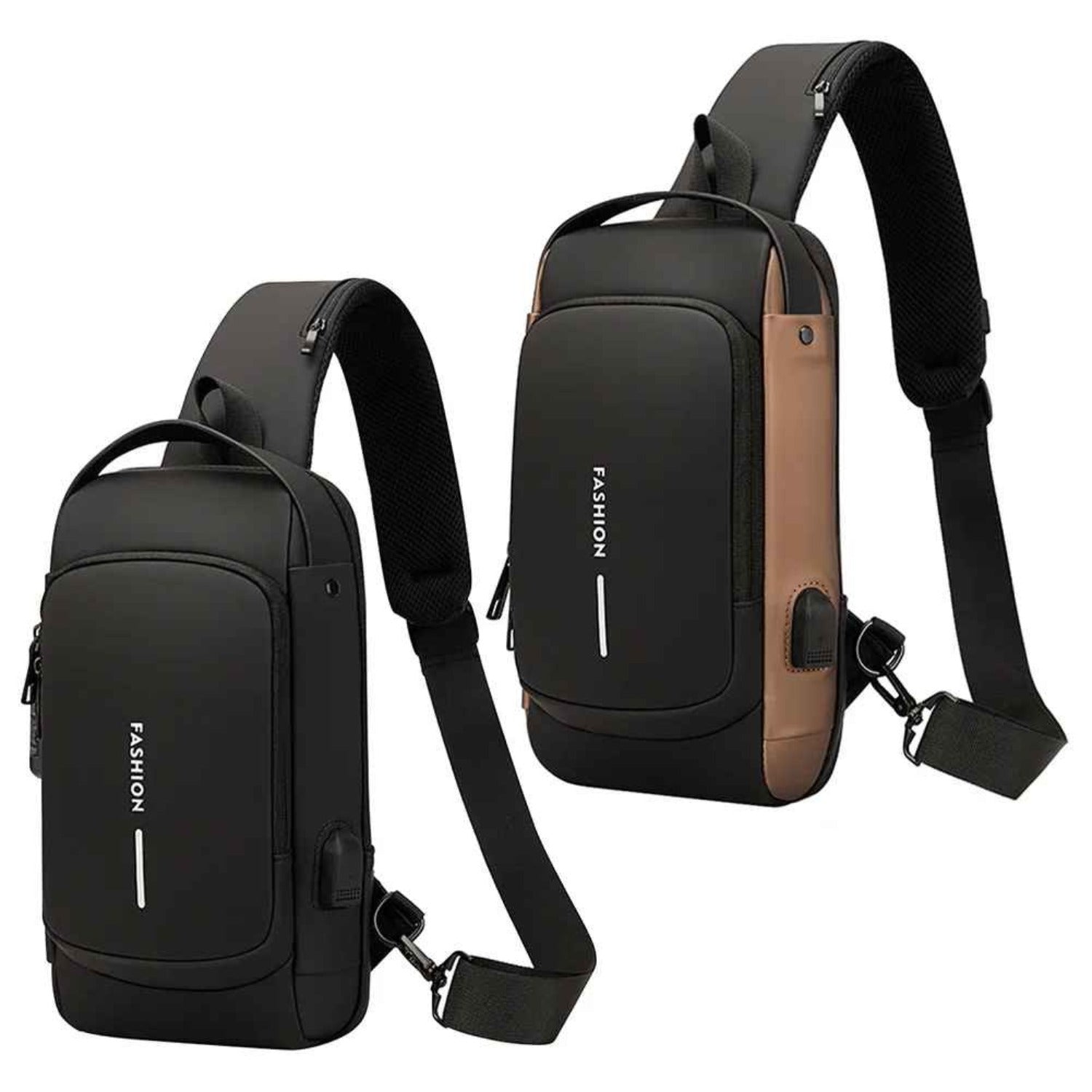 Basic Clothes Co. Smart Crossbody Bag shown filled with everyday essentials to demonstrate its full carrying capacity