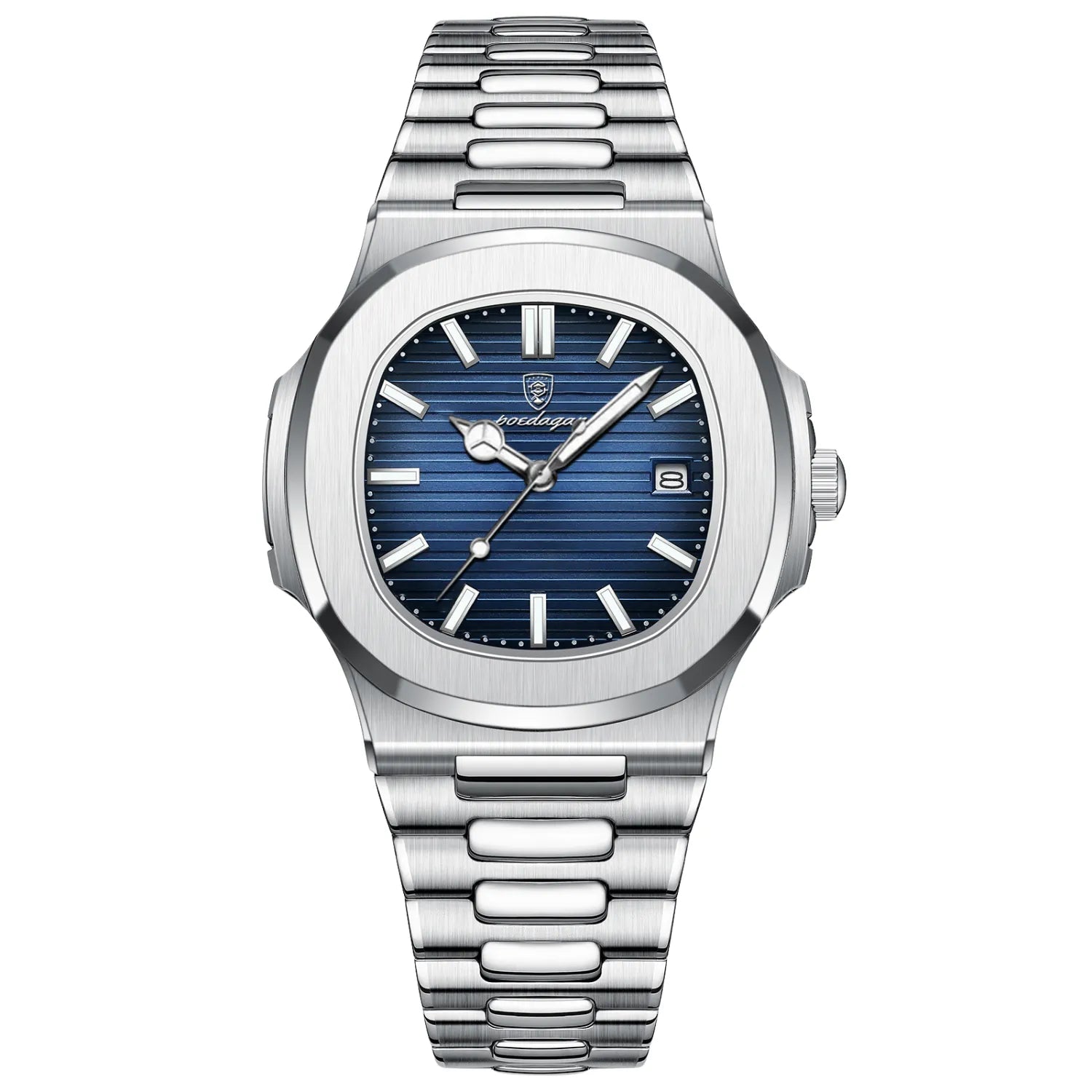 POEDAGAR Square Luxury Chronograph - Waterproof and Luminous