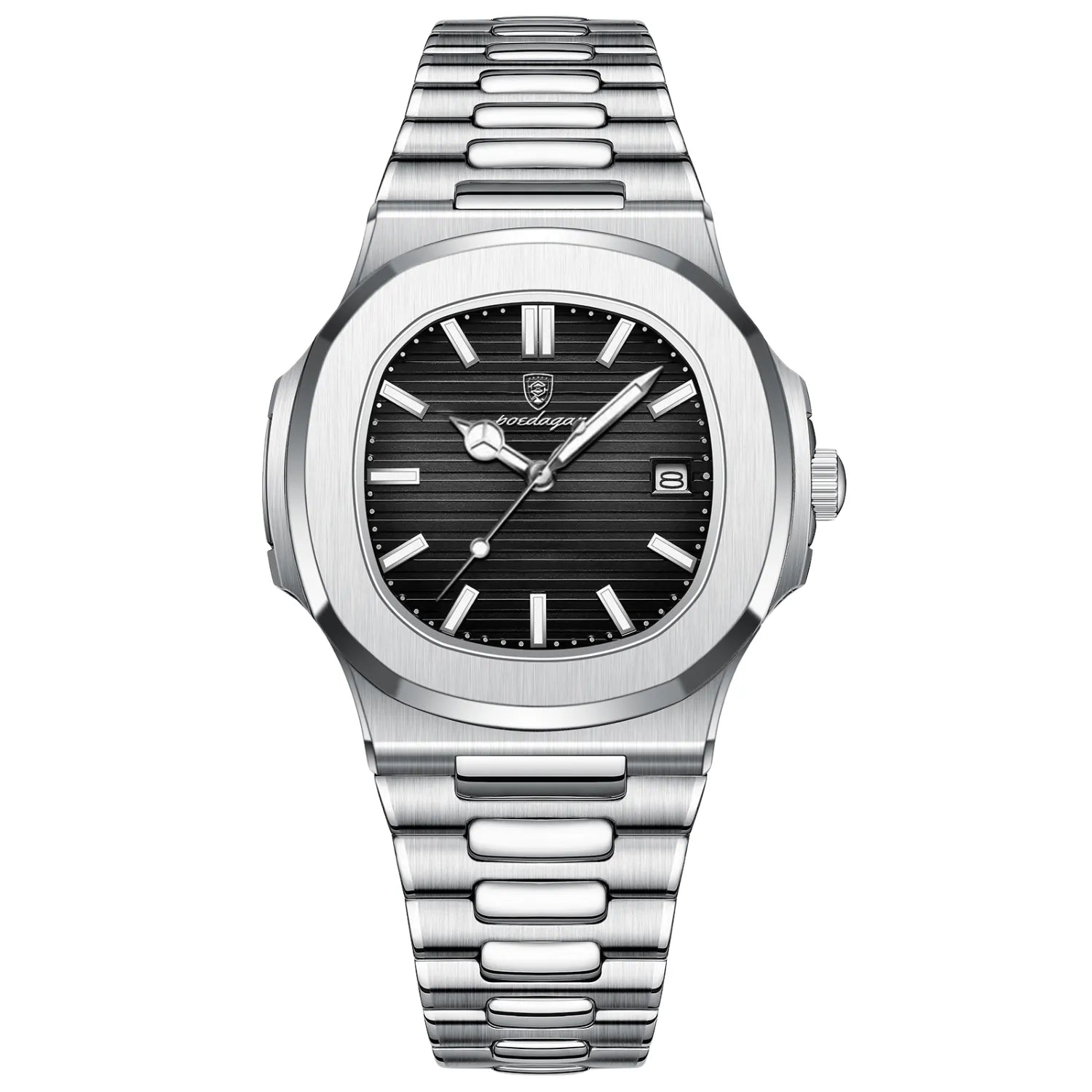 POEDAGAR Square Luxury Chronograph - Waterproof and Luminous