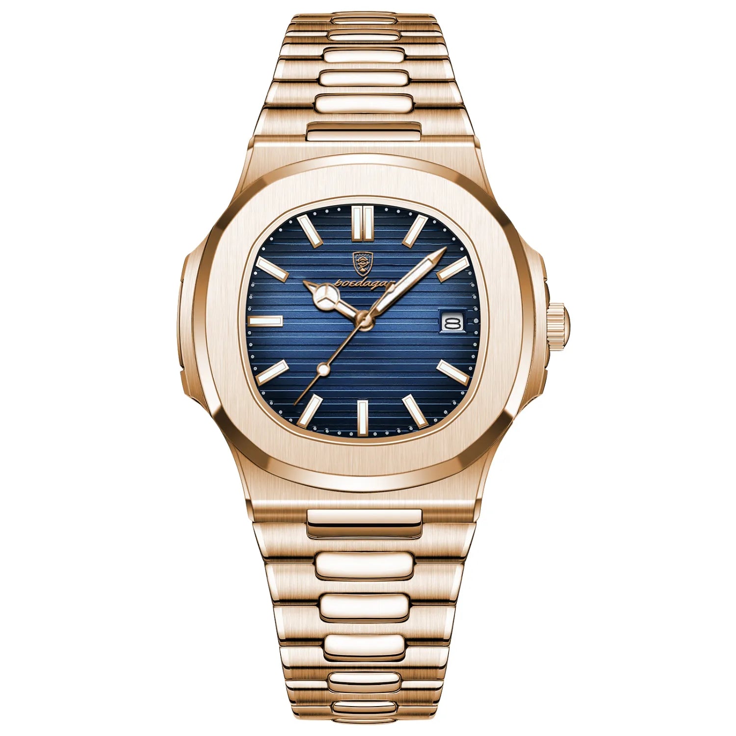 POEDAGAR Square Luxury Chronograph - Waterproof and Luminous