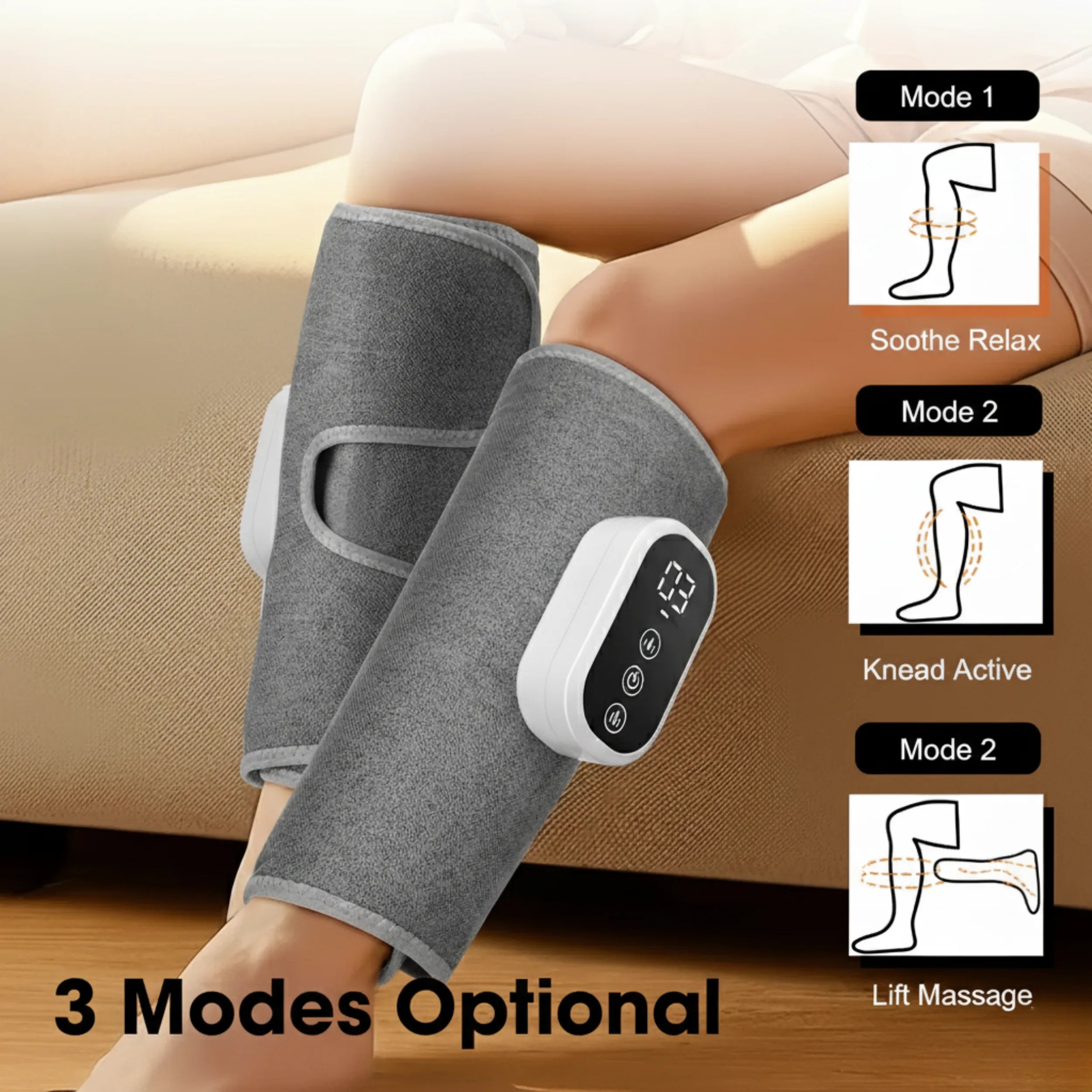 Cordless Air Compression Calf Massager with Heat