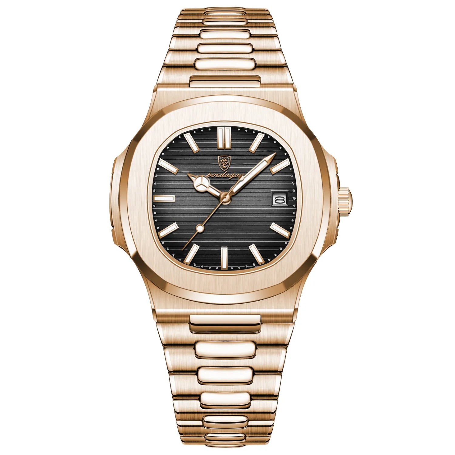 POEDAGAR Square Luxury Chronograph - Waterproof and Luminous