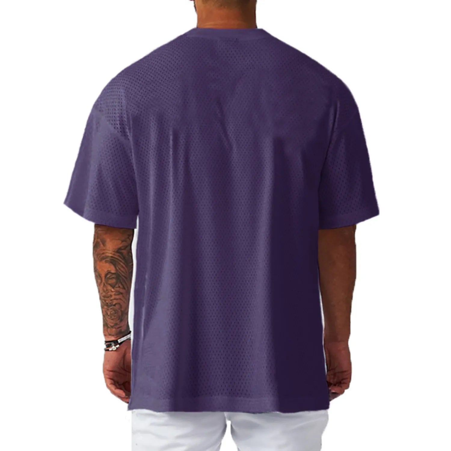 Men's Oversized Gym T-Shirt - Breathable Quick-Dry Workout Shirt for Weightlifting