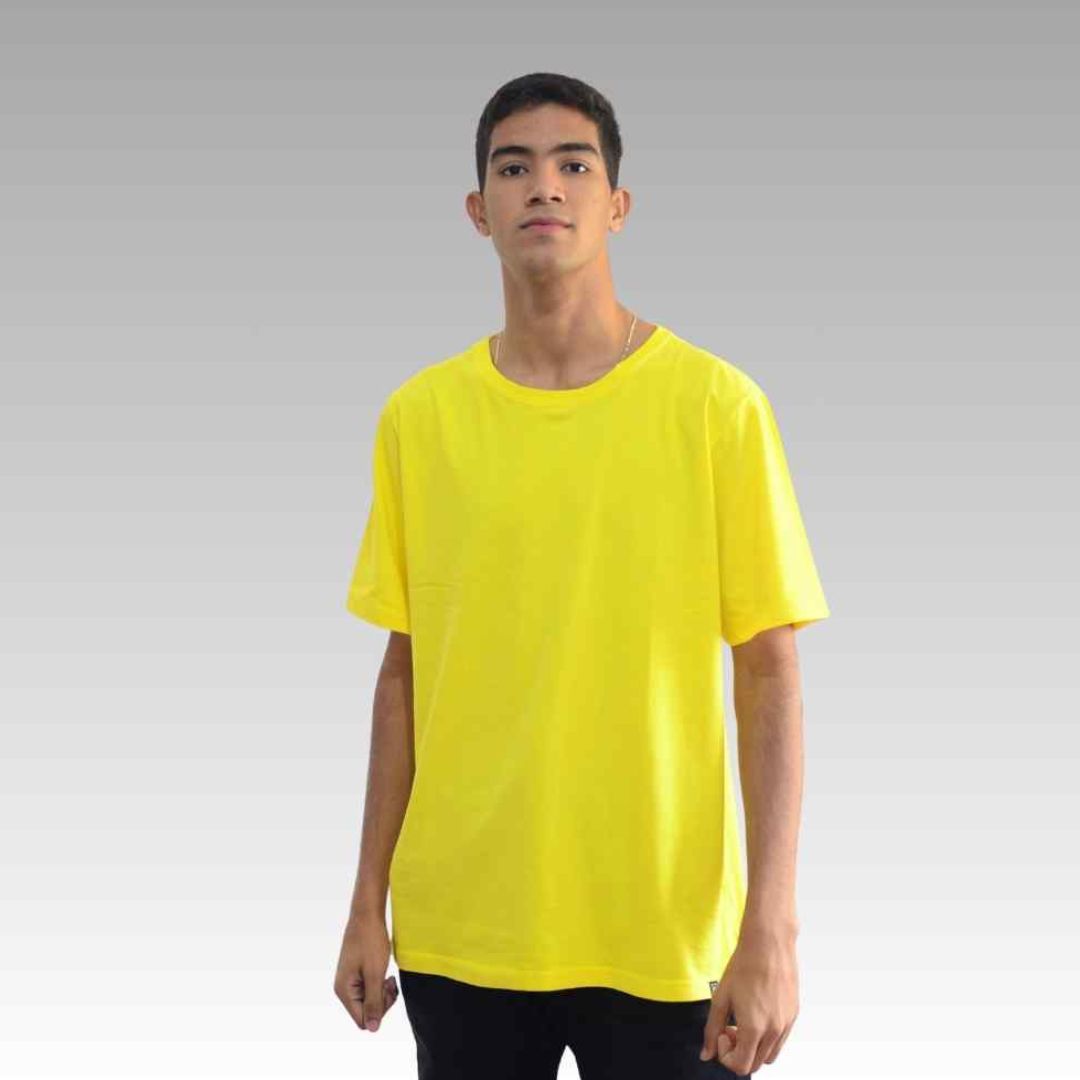 Basic Yellow Premium T-Shirt - 100% Cotton | Basic Clothes Co