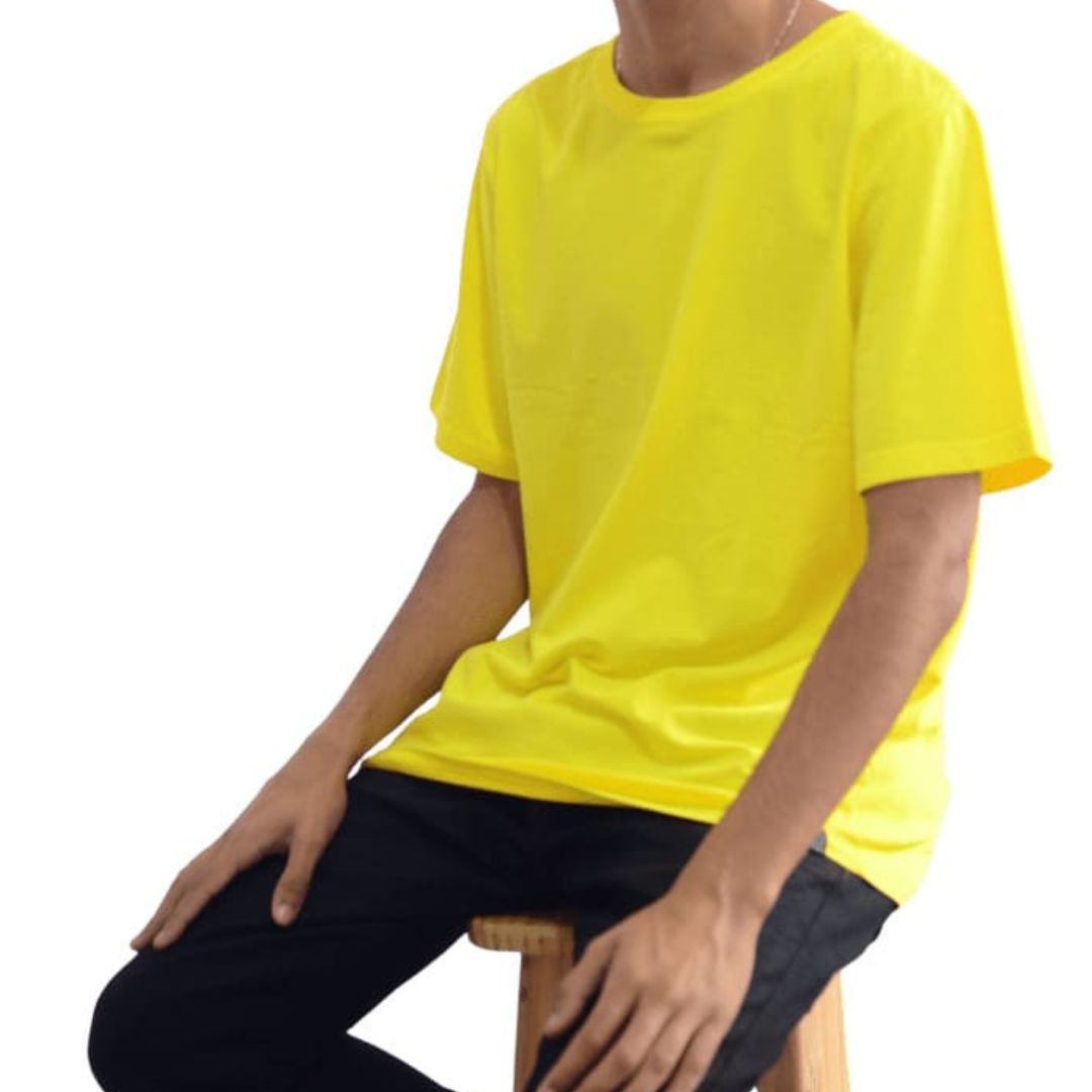 Basic Yellow Premium T-Shirt - 100% Cotton | Basic Clothes Co