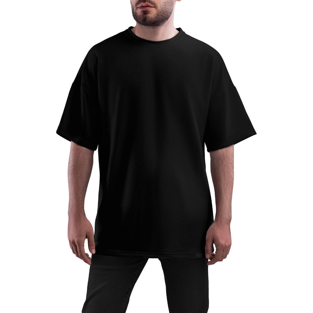 Men's Oversized Black T-Shirt 100% Premium Cotton | Basic Clothes Co