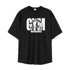 Men's Oversized Gym T-Shirt - Breathable Quick-Dry Workout Shirt for Weightlifting