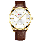 Curren Executive Chrono – Premium Leather Strap Men’s Watch | 45mm Luxury Business Timepiece