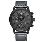 Curren Executive Classic – Men’s Luxury Quartz Watch with Leather Strap, 45mm Stainless Steel Case