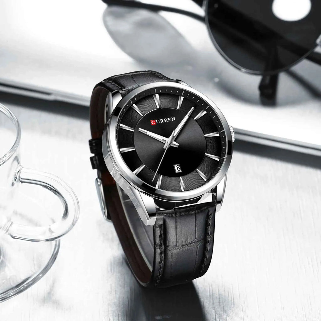 Curren Executive Chrono – Premium Leather Strap Men’s Watch | 45mm Luxury Business Timepiece