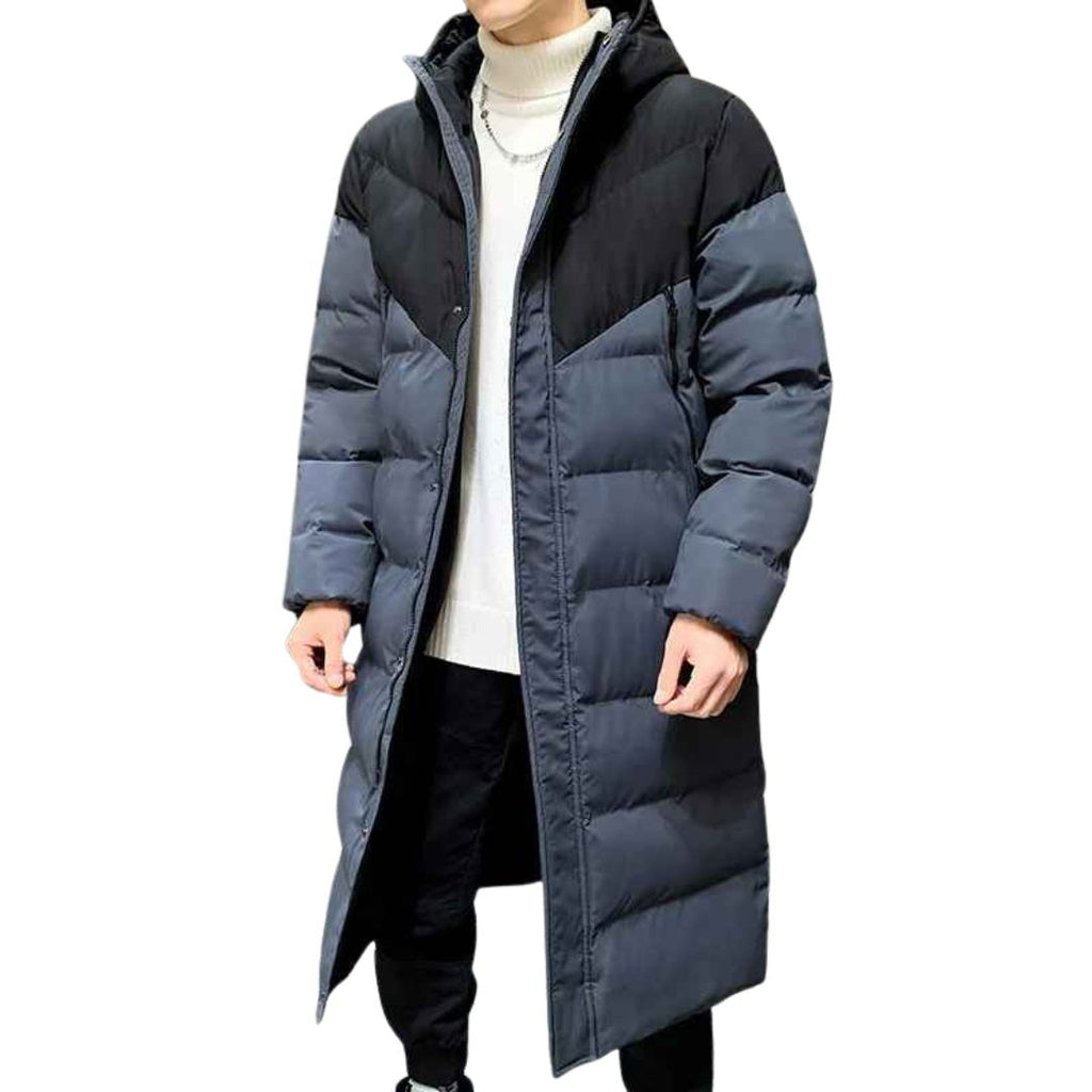 Men’s Long Hooded Winter Parka – Thick, Windproof &amp; Stylish