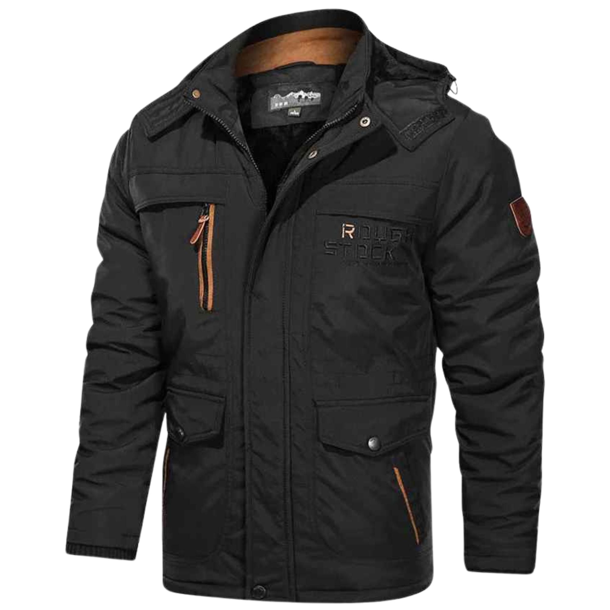 Parka de inverno resistente para homens – Jaqueta militar com forro de lã, à prova de vento e vários bolsos