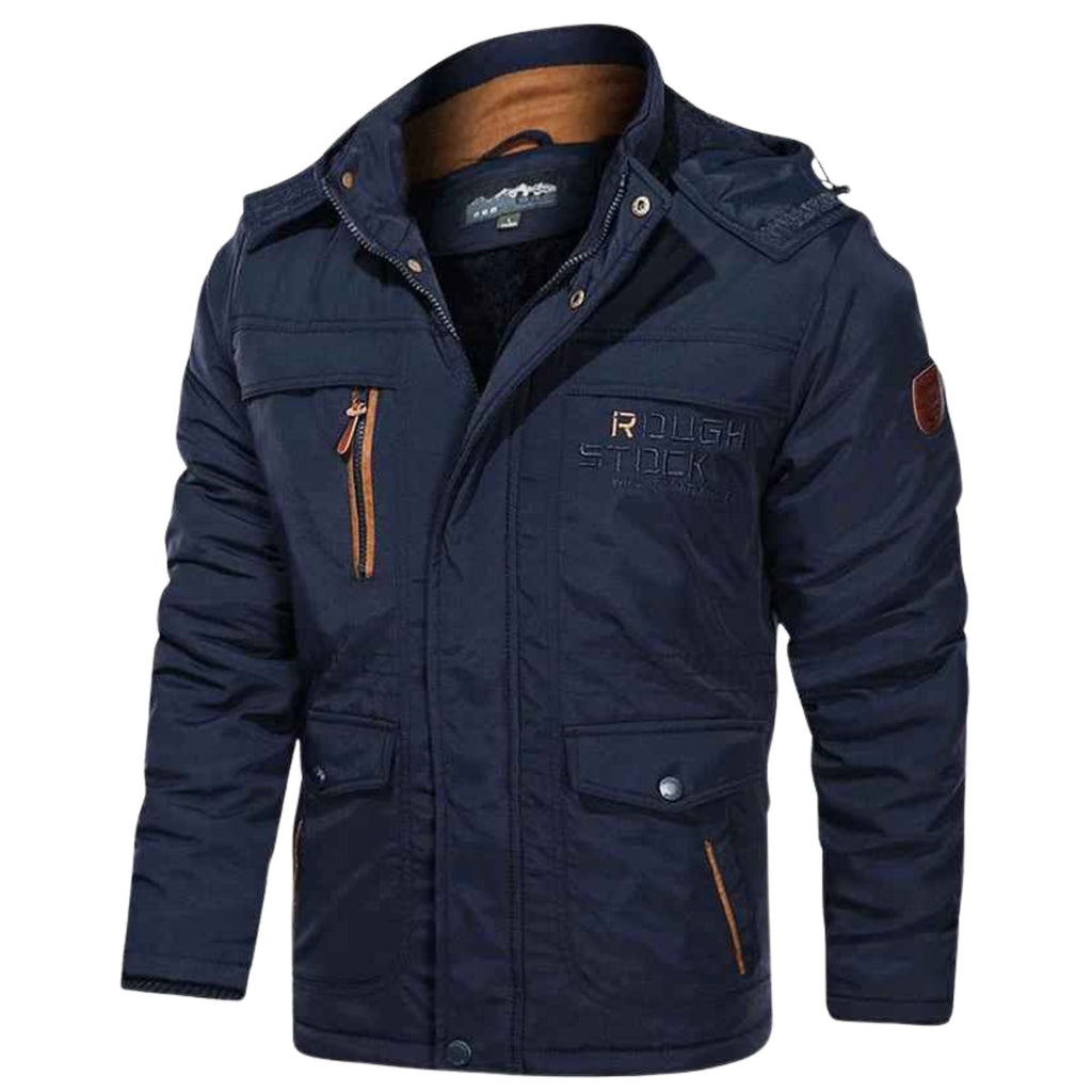 Men’s Heavy-Duty Winter Parka – Fleece-Lined, Windproof, Multi-Pocket Military Jacket