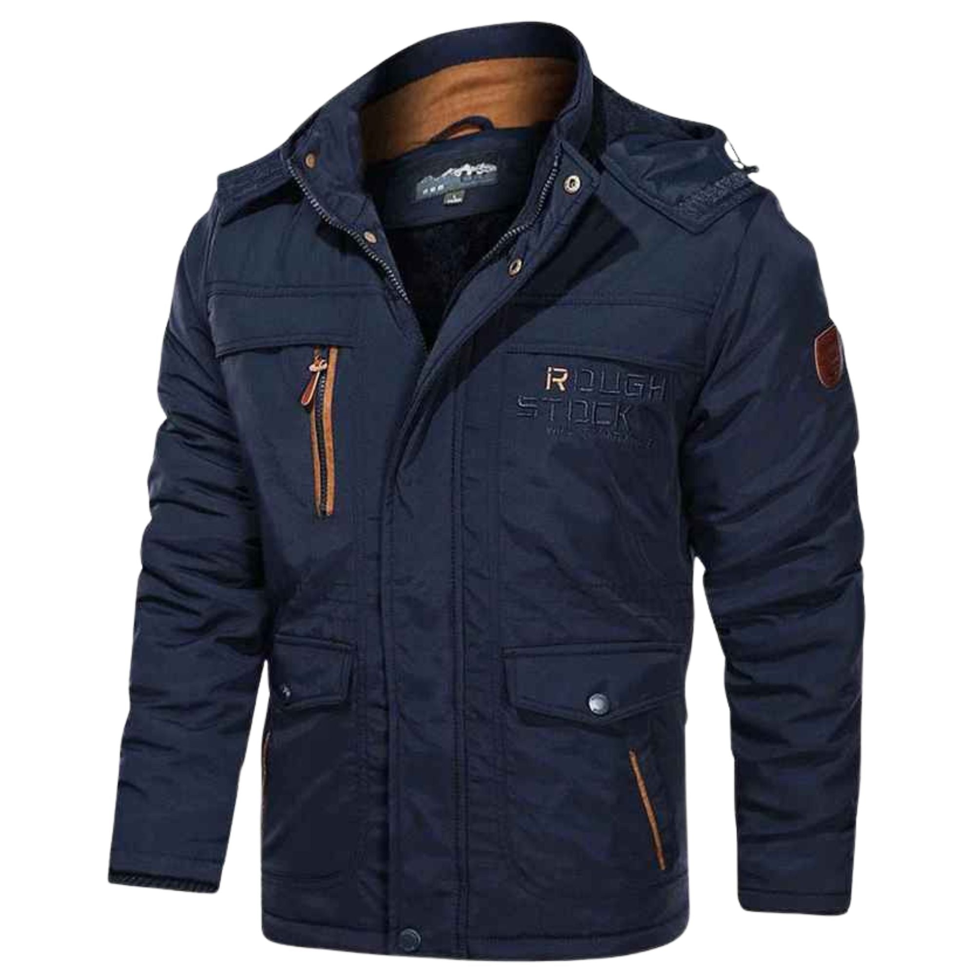 Parka de inverno resistente para homens – Jaqueta militar com forro de lã, à prova de vento e vários bolsos
