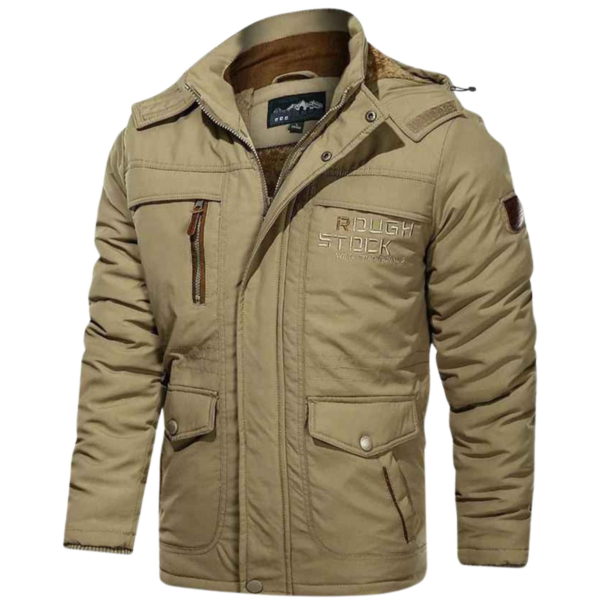 Parka de inverno resistente para homens – Jaqueta militar com forro de lã, à prova de vento e vários bolsos