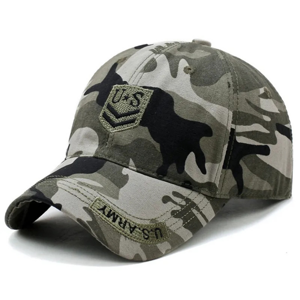 Men's & Women's Tactical Baseball Cap - Military Camo Sun Hat with Letter Embroidery