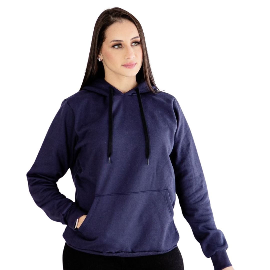 Men's and women's hoodie with kangaroo pocket and flannel lining