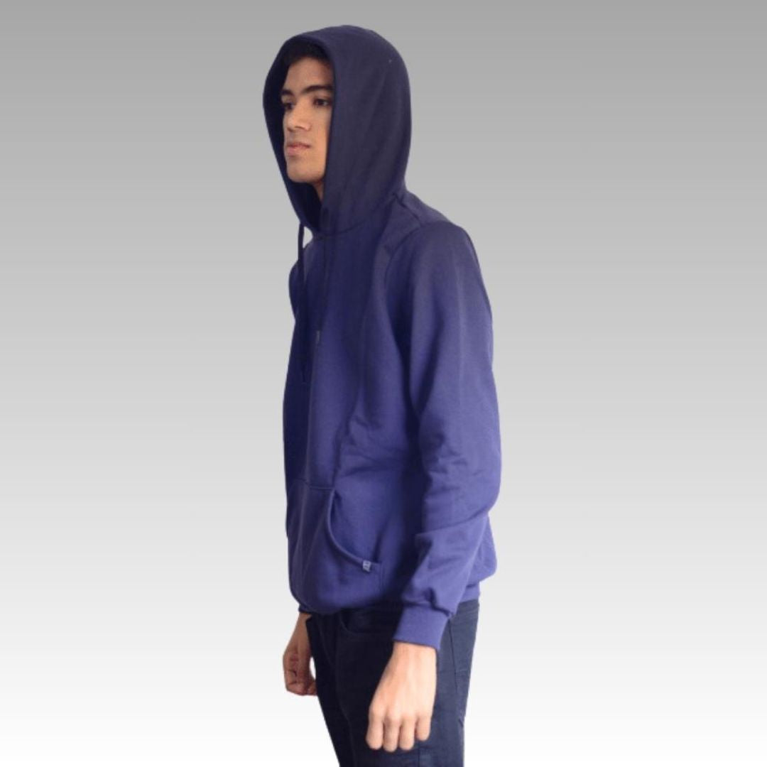 Men's and women's hoodie with kangaroo pocket and flannel lining