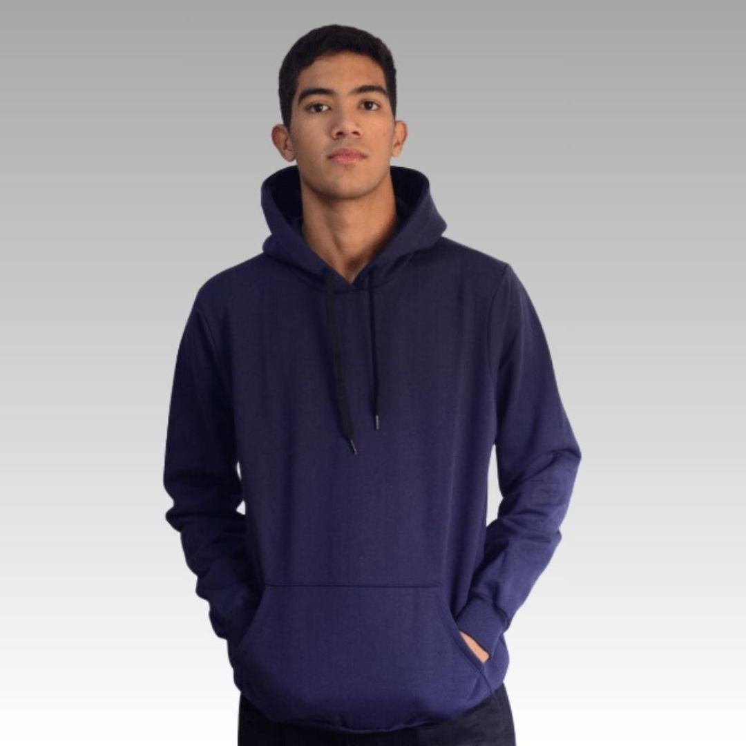 Men's and women's hoodie with kangaroo pocket and flannel lining