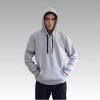Men's and women's hoodie with kangaroo pocket and flannel lining