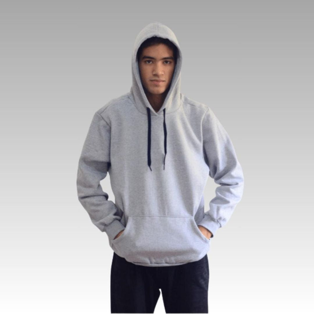 Men's and women's hoodie with kangaroo pocket and flannel lining