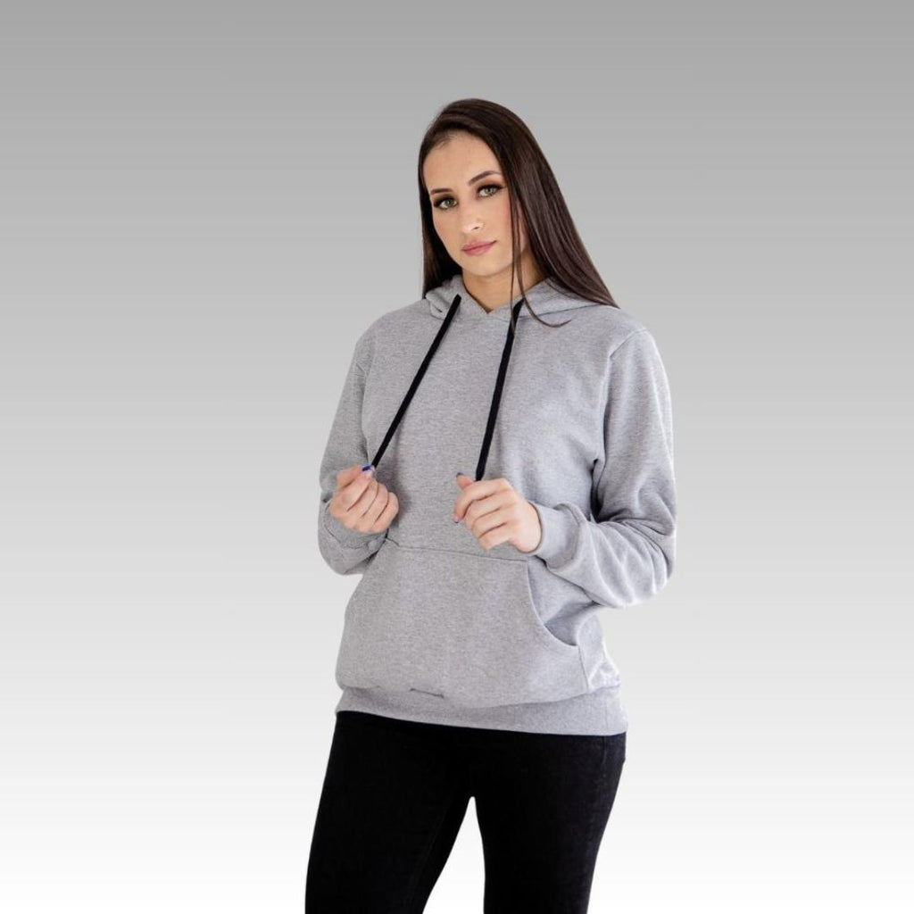 Men's and women's hoodie with kangaroo pocket and flannel lining