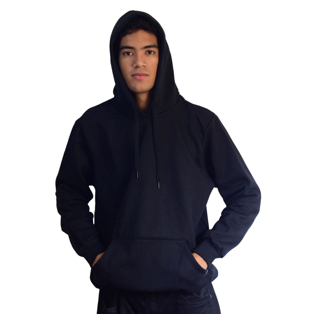 Men's and women's hoodie with kangaroo pocket and flannel lining