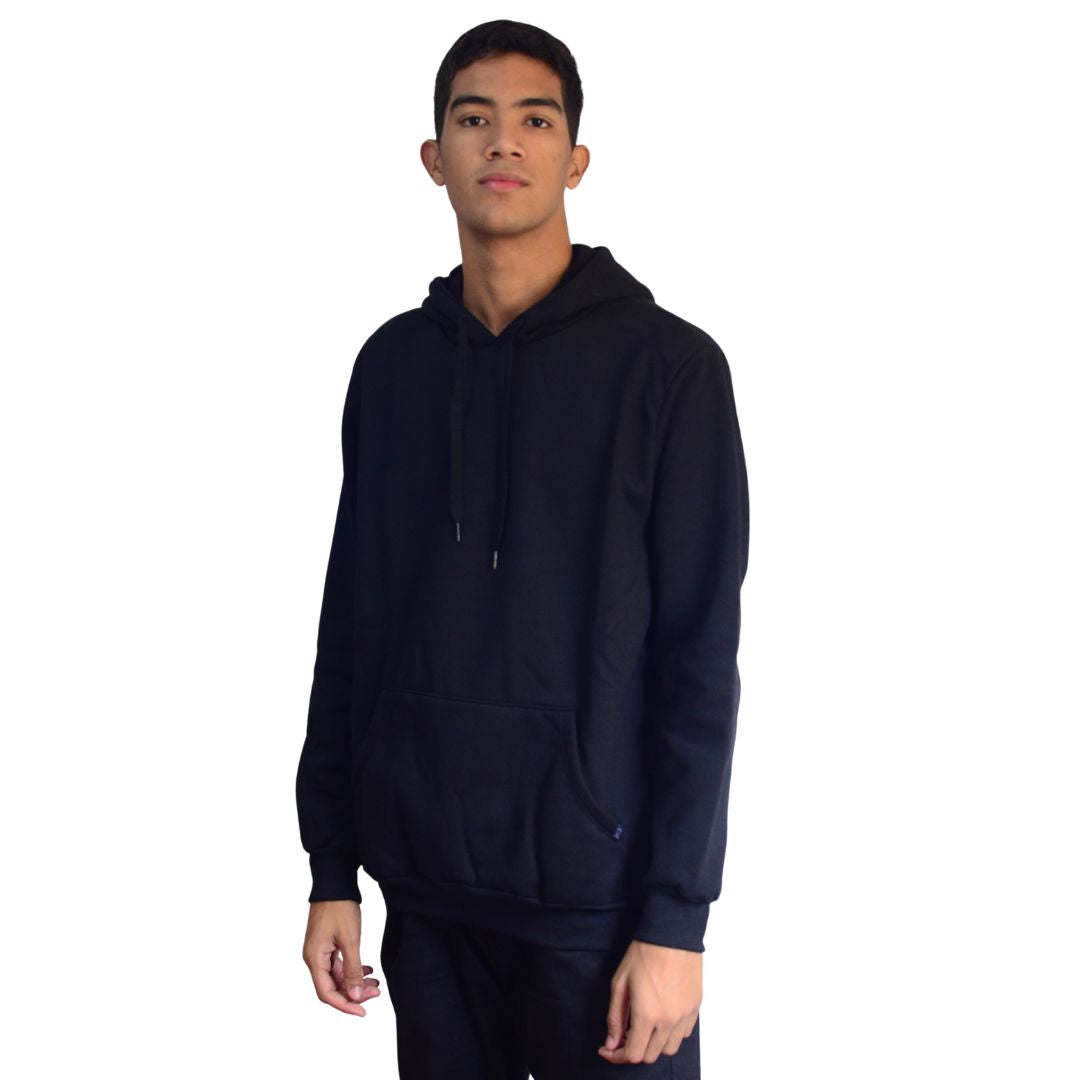 Men's and women's hoodie with kangaroo pocket and flannel lining