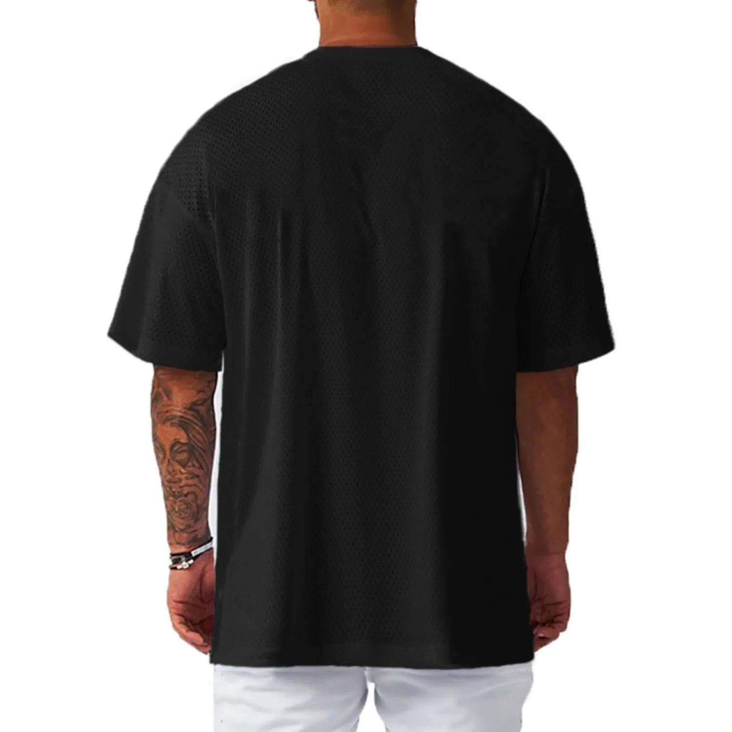Men's Oversized Gym T-Shirt - Breathable Quick-Dry Workout Shirt for Weightlifting