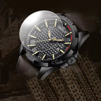 Men's Sport Quartz Watch with Date and Leather Strap NF8023 | Basic Clothes Co