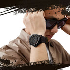 Men's Sport Quartz Watch with Date and Leather Strap NF8023 | Basic Clothes Co