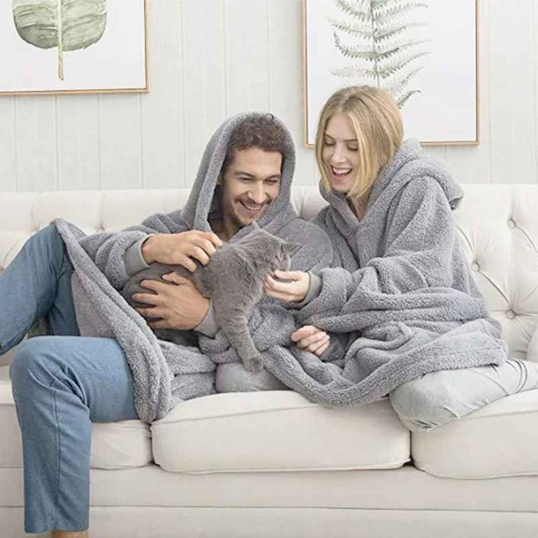 Women’s Long Sleeve Hoodie with Pockets – Double-Sided Velvet Casual Jacket