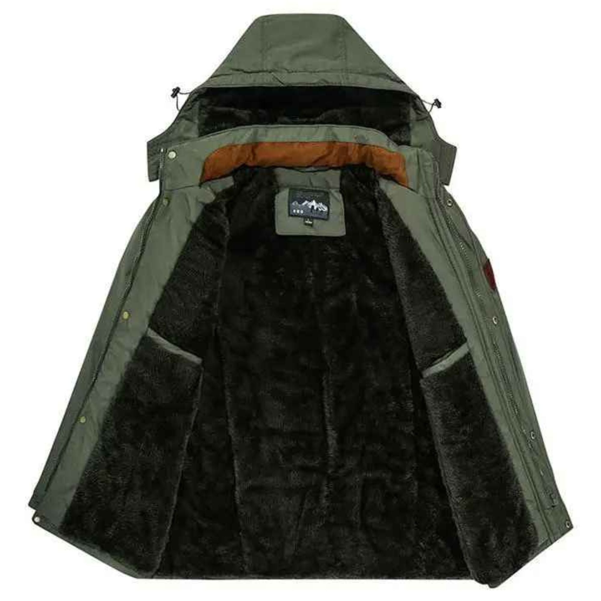 Parka de inverno resistente para homens – Jaqueta militar com forro de lã, à prova de vento e vários bolsos