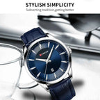 Curren Executive Chrono – Premium Leather Strap Men’s Watch | 45mm Luxury Business Timepiece